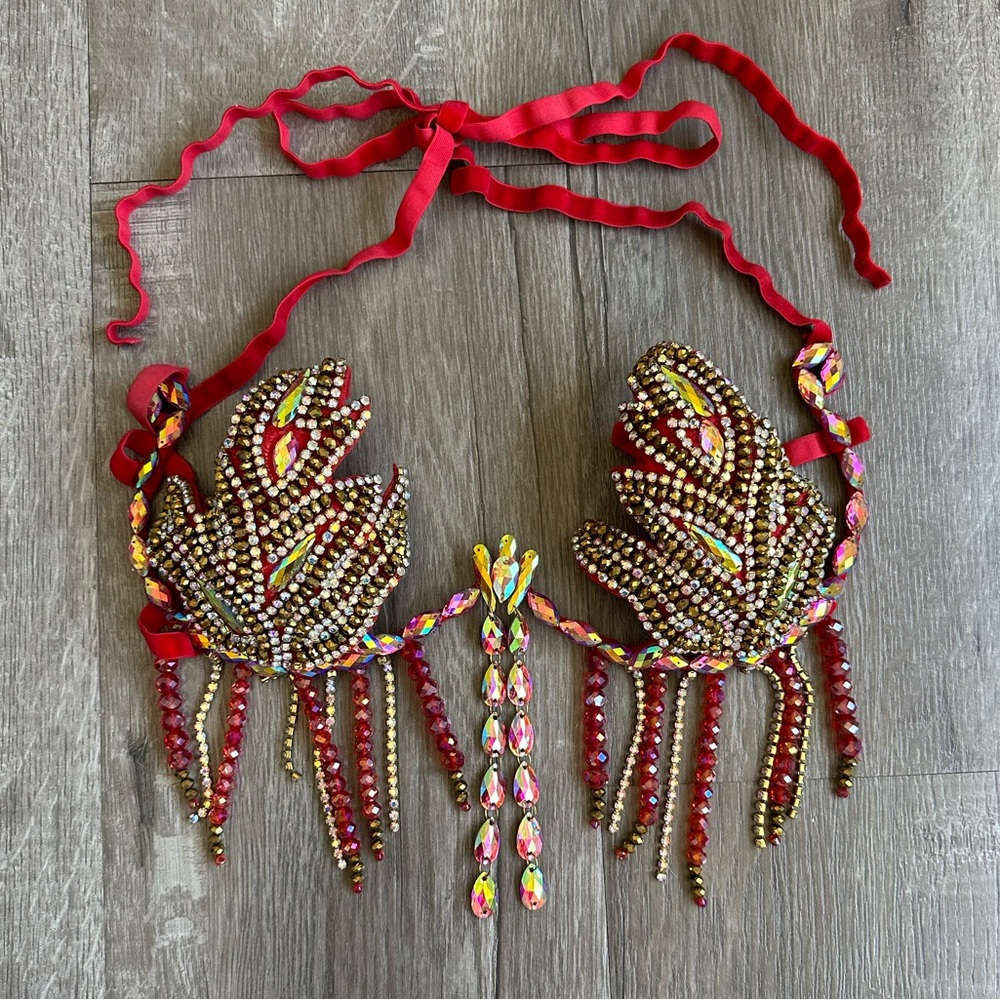 Magical wonderland clothing Red Fire Carnival Bra
